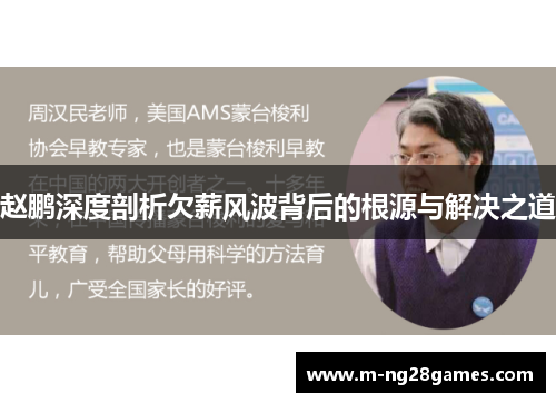 赵鹏深度剖析欠薪风波背后的根源与解决之道