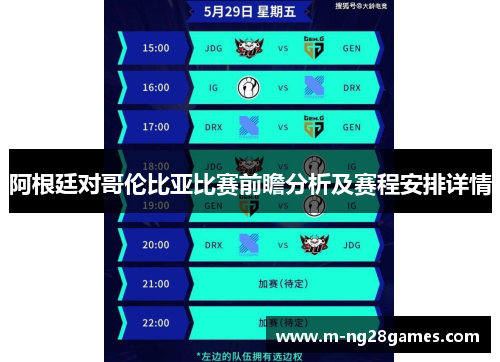 阿根廷对哥伦比亚比赛前瞻分析及赛程安排详情